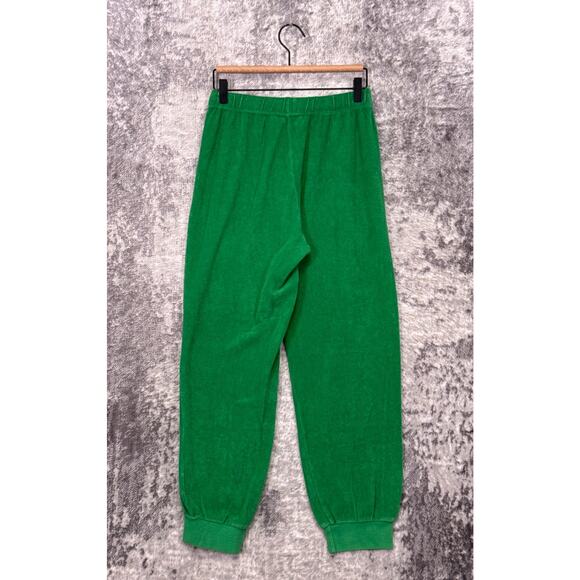 Suzie Kondi Pants Small Womens The Tinos Slim Track Jogger In Green Terry - Picture 2 of 7
